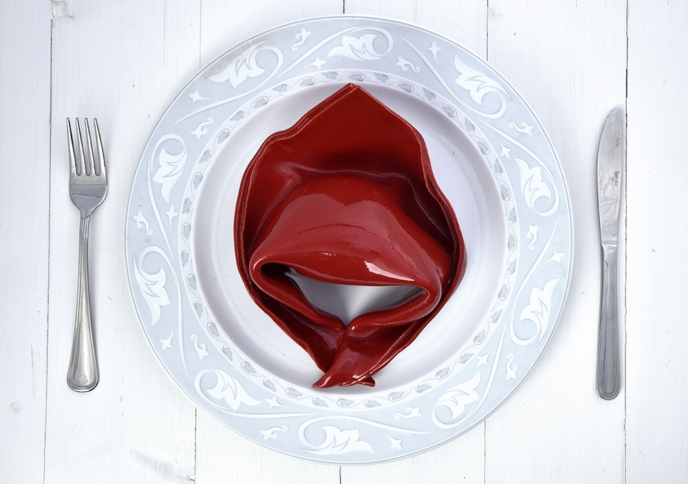 f Tort&Lino – Small – rosso su piatto